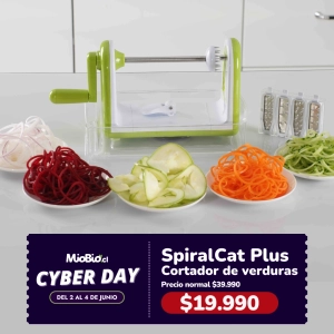 Cortador de Verduras en espiral – Espiralizador de verduras – Spiralcat Plus