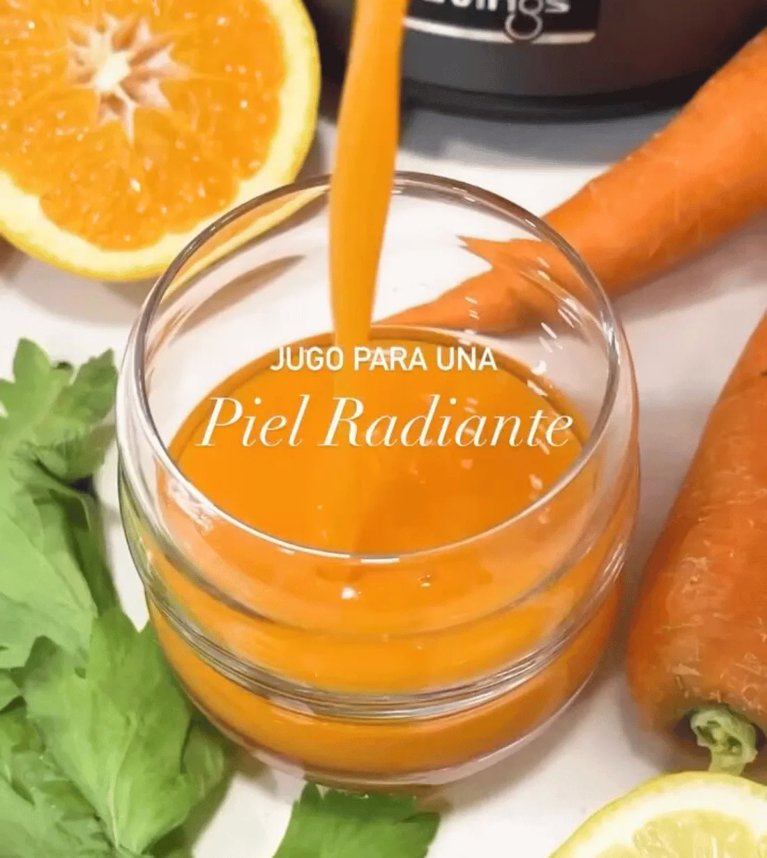 Jugo de naranja y zanahoria para una piel radiante