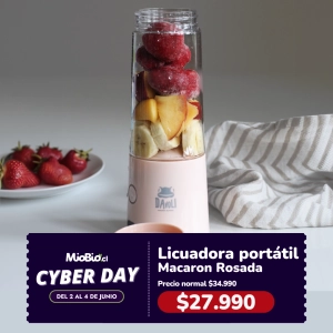 Licuadora eléctrica portátil – Davoli Macaron Rosada