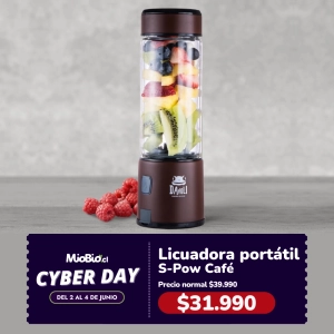Licuadora eléctrica portátil – vaso de vidrio 450ml – Spow Café