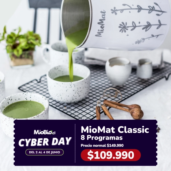 Máquina para leches vegetales, leche de almendras, leche de arroz, sopas, cremas y batidos – 8 Programas – MioMat Classic