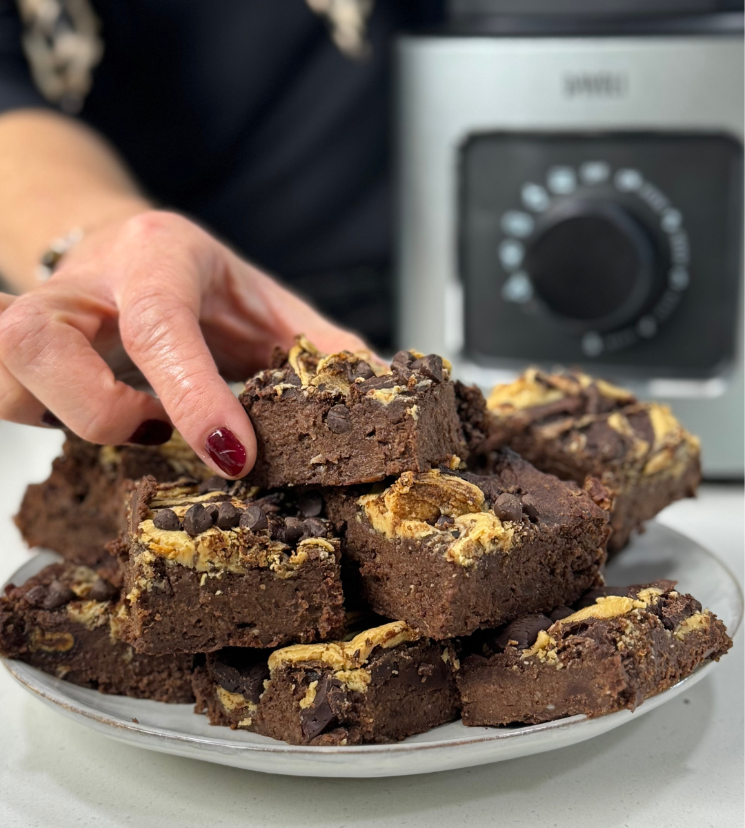 Brownie de Porotos Negros con Davoli Power