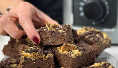 Brownie de Porotos Negros con Davoli Power