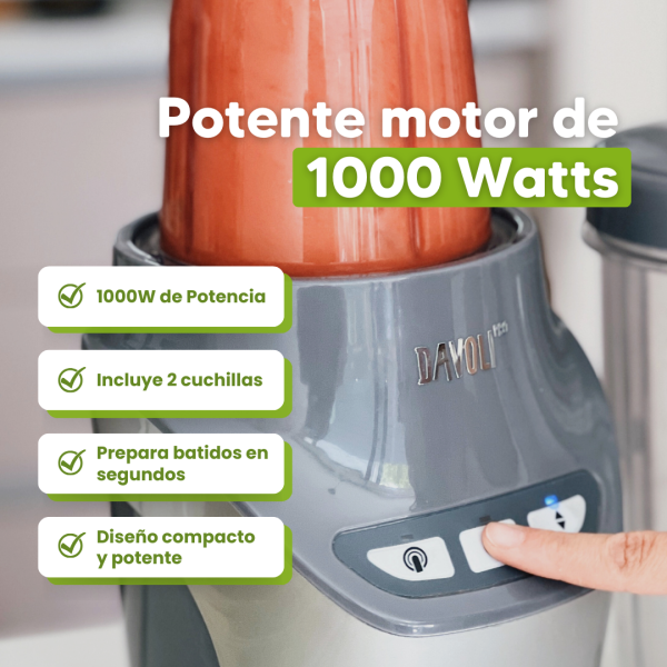 Licuadora de alta potencia con motor de 1000W – Davoli Pro